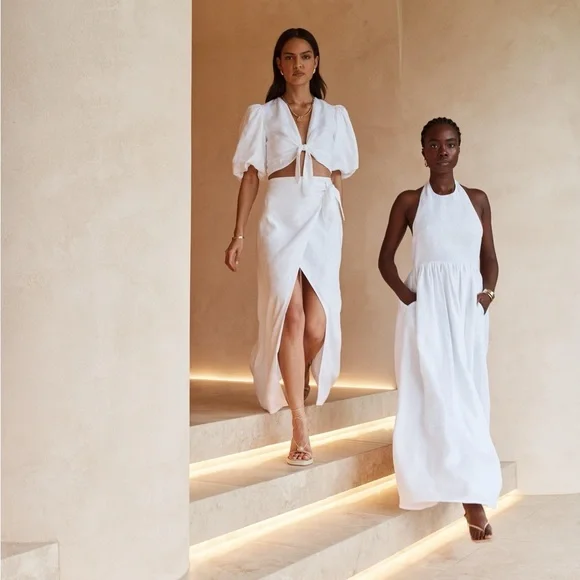 DISSH Hallie White Linen Top - Picture 4 of 7